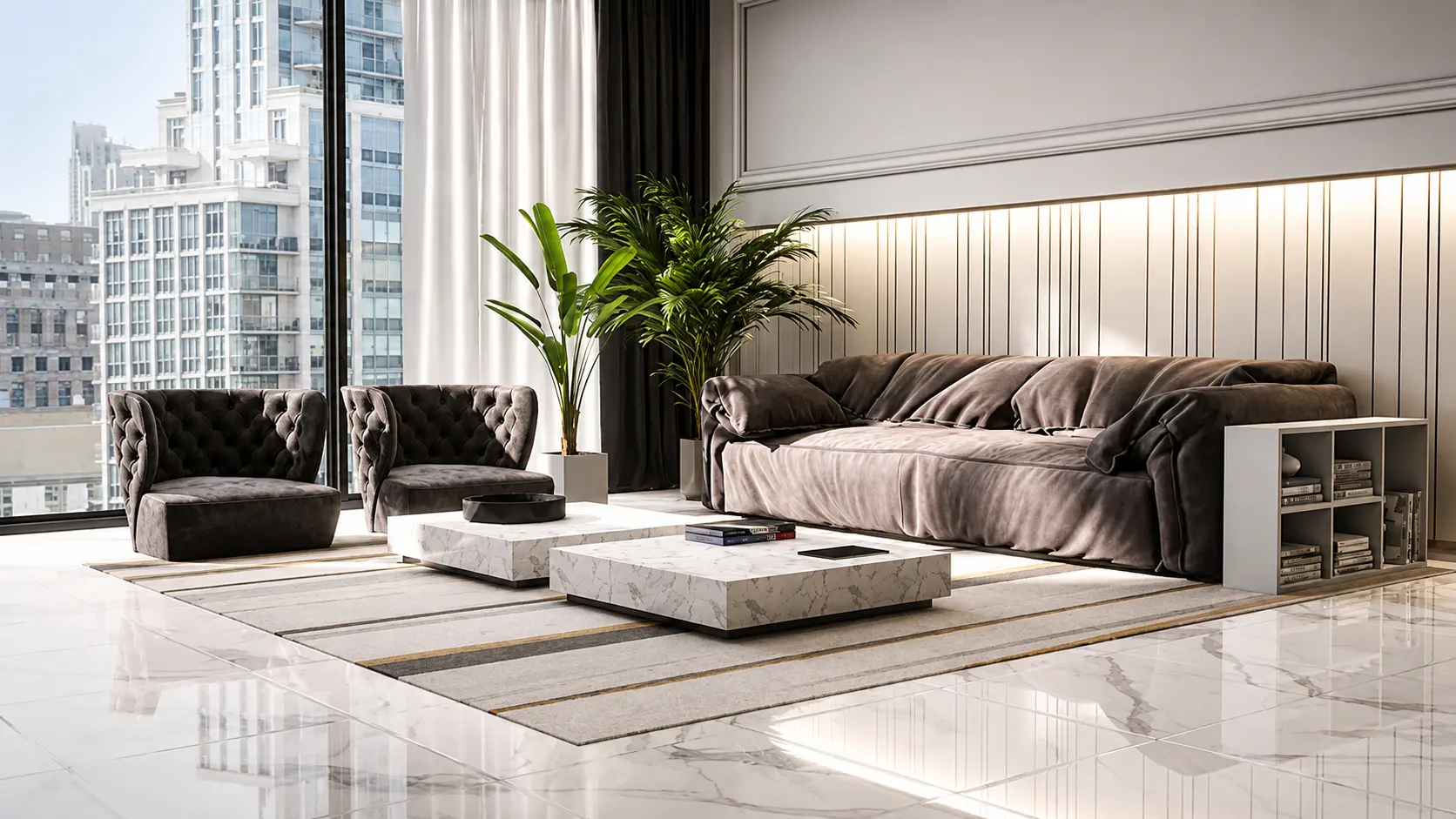 Modern Media Room Lounge - Architecture Visualization visualization screenshot 1